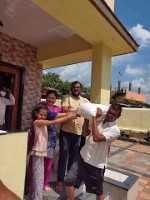 Foodgrain distribution at Anandwadi families